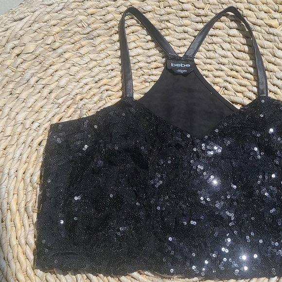 Bebe sequin crop top - Picture 2 of 8